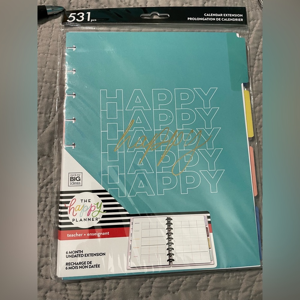 Happy Planner Classic Calendar 6 Month Extension New